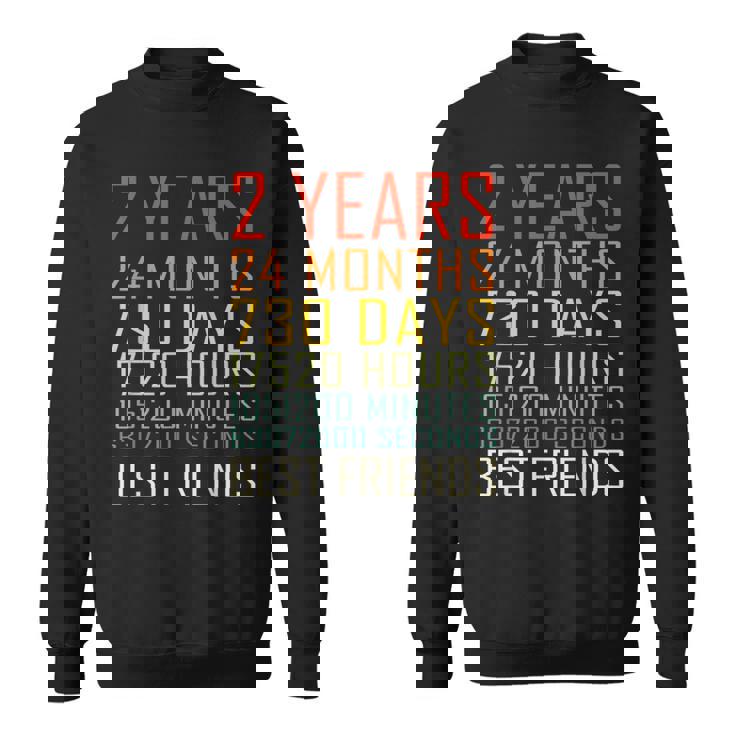 Best Friends Vintage 2 Years Friendship Anniversary Sweatshirt