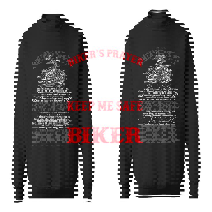 Biker's Prayer Vintage Motorcycle Biker Biking Motorcycling Sweatshirt