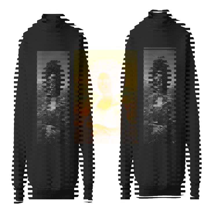 Black Mona Lisa Afro African American Black History Month Sweatshirt