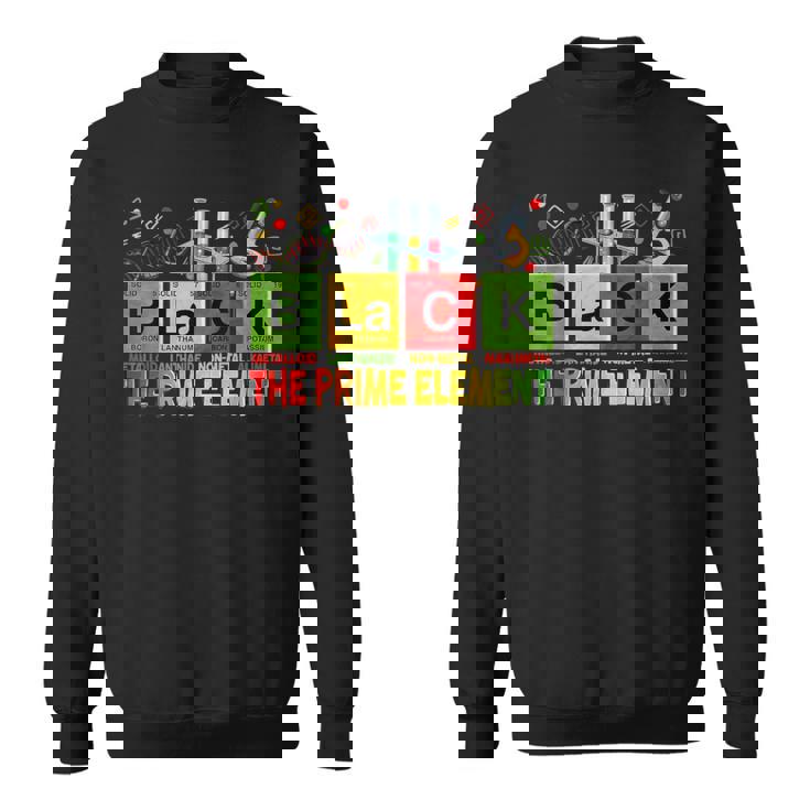 Black Prime Element Black History Month Periodic Table Sweatshirt