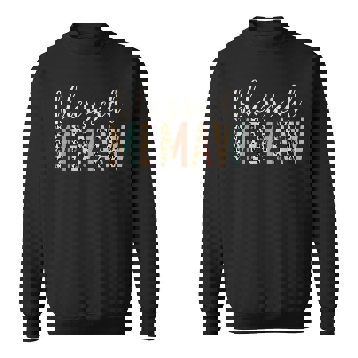 Blessed Memaw Cute Leopard Print Sweatshirt