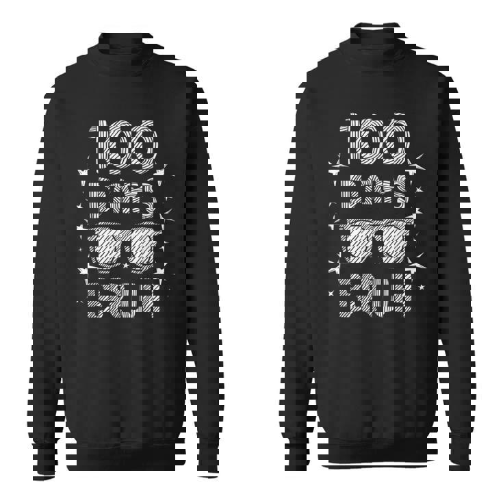 Bruh 100 Days Of School Sunglasses 100Th Day Of School Boys Sweatshirt