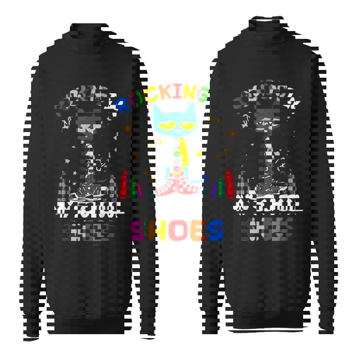 Cat-Rocking I N My-School-Shoes-Back To-School-Cat-Lover Sweatshirt