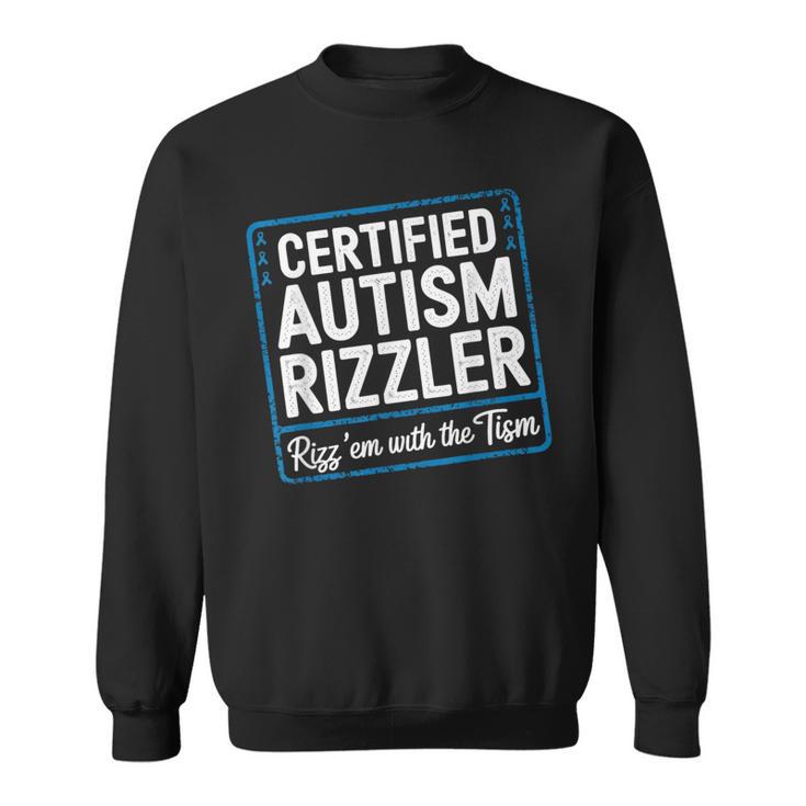 Certified Autism Rizzler Rizz Em With The Tism Autistic Men Sweater e ...