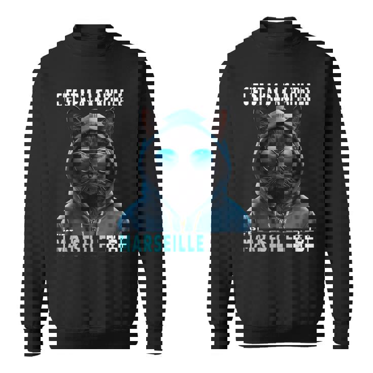 C'est Pas La Capitale C'est Marseille Bébé Humour Chat Sweater e