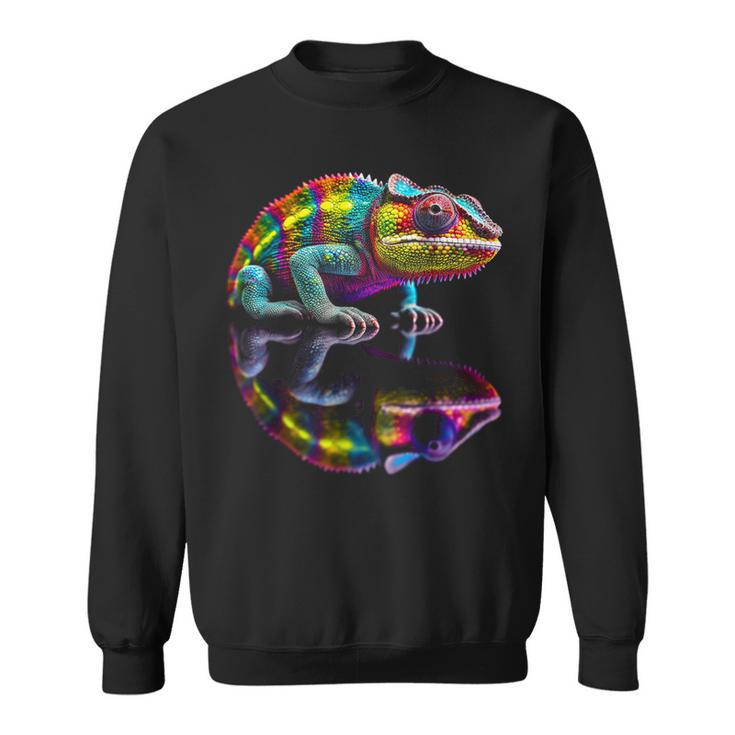 Chameleon Animal Graphic Illustration Chameleon Sweatshirt