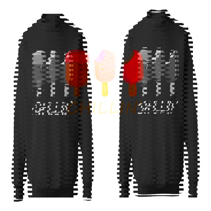 Chillin' Ice Cream Popsicles Novelty Graphic Summer Sweatshirt