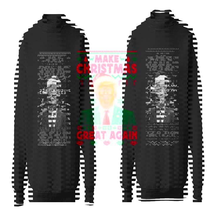 Make Christmas Great Again Santa Trump Christmas Ugly Camisa de entrenamiento