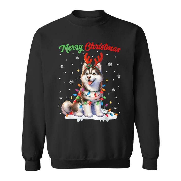 Christmas Outfit Christmas Jumper Husky Dog Christmas Sweatshirt