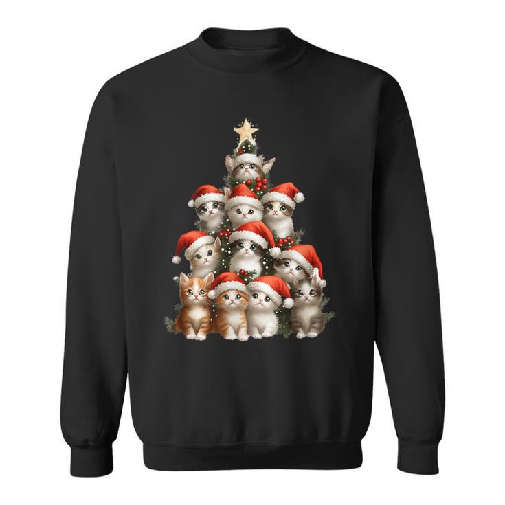 Christmas Tree Christmas Cats Christmas Sweatshirt