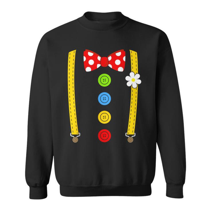 Clown Costume Braces Fancy Dress Carnival Sweatshirt