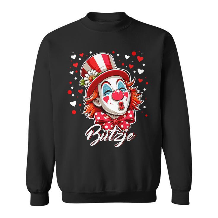 Cologne Carnival Kölsch Bützje Kölle Alaafeedel Clown Sweatshirt