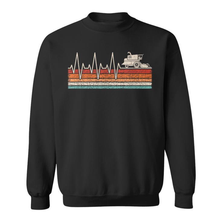 Combine Harvester Heartbeat Harvester Pulse Bauer Heart Rate Sweatshirt