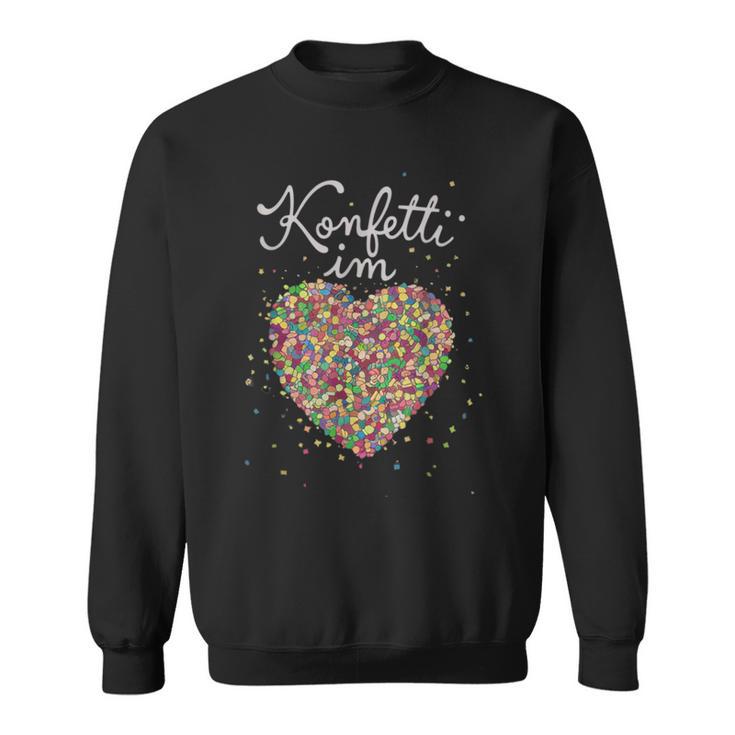 Confetti In Heart Fancy Dress Carnival Confetti Costume Red Sweatshirt