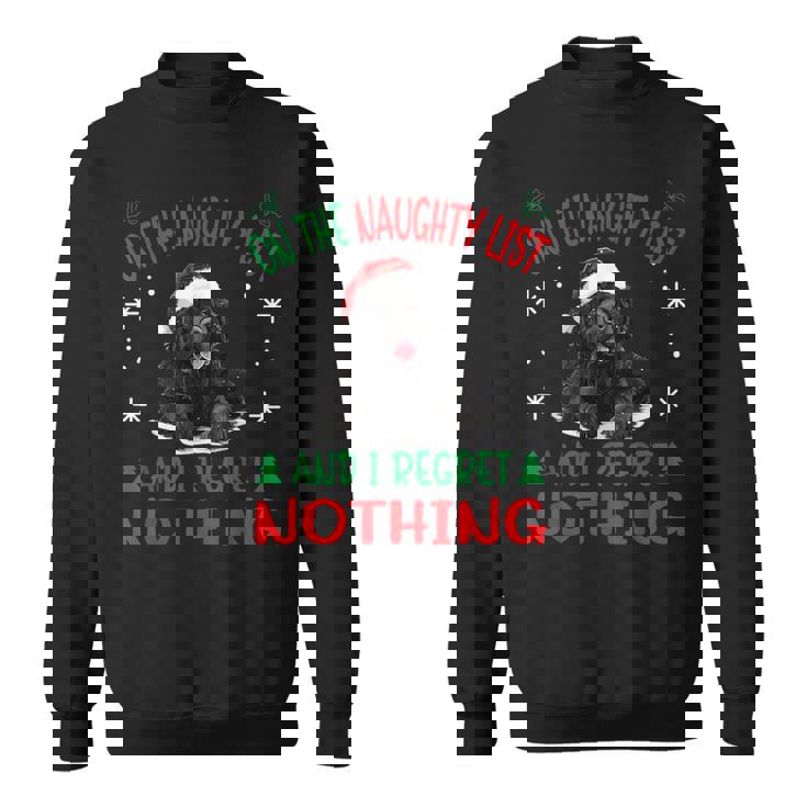 Cute Newfoundland Dog Christmas On The Naughty List And I Sweatshirt