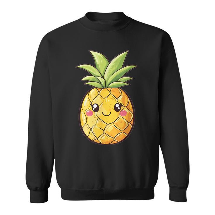 Cute Pineapple Face Kawaii Style Sweatshirt