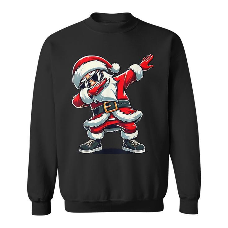 Dabbing Santa Claus Christmas Boys Sweatshirt