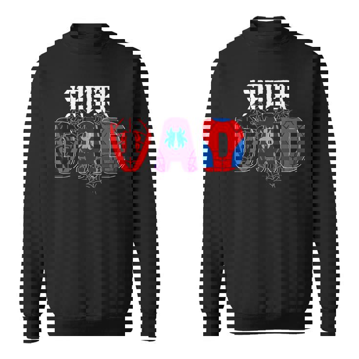 Dad Of The Birthday Boy Matching Family Spider Web Sweatshirt