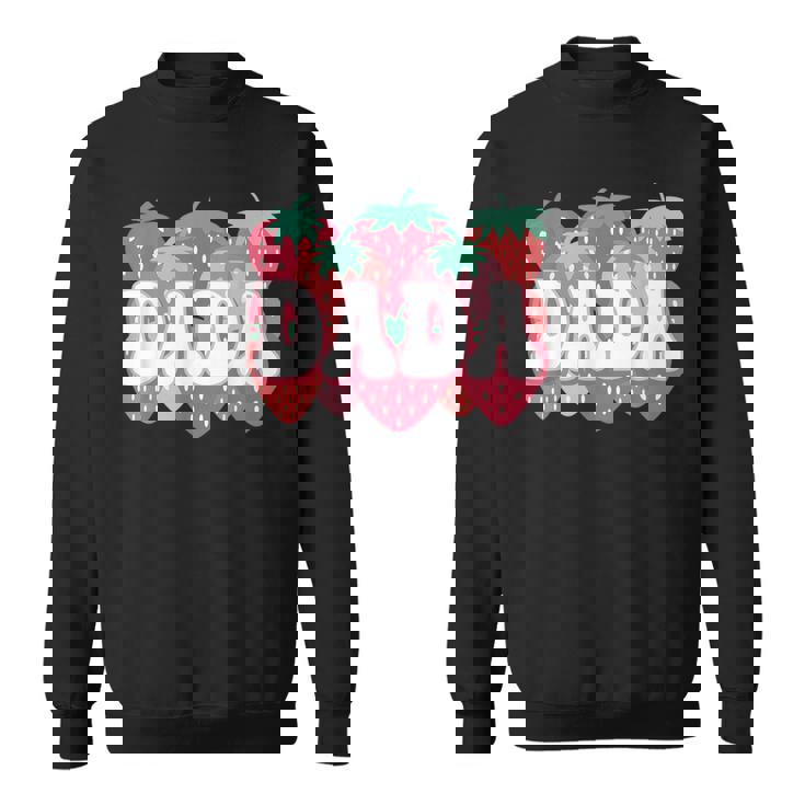 Dada Of The Berry First Birthday Strawberry Family Matching Sweatshirt