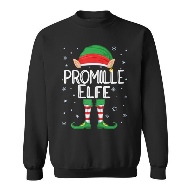 Damen Promille Elfe Kostüm Weihnachten Partnerlook Feiern Lustig Sweatshirt