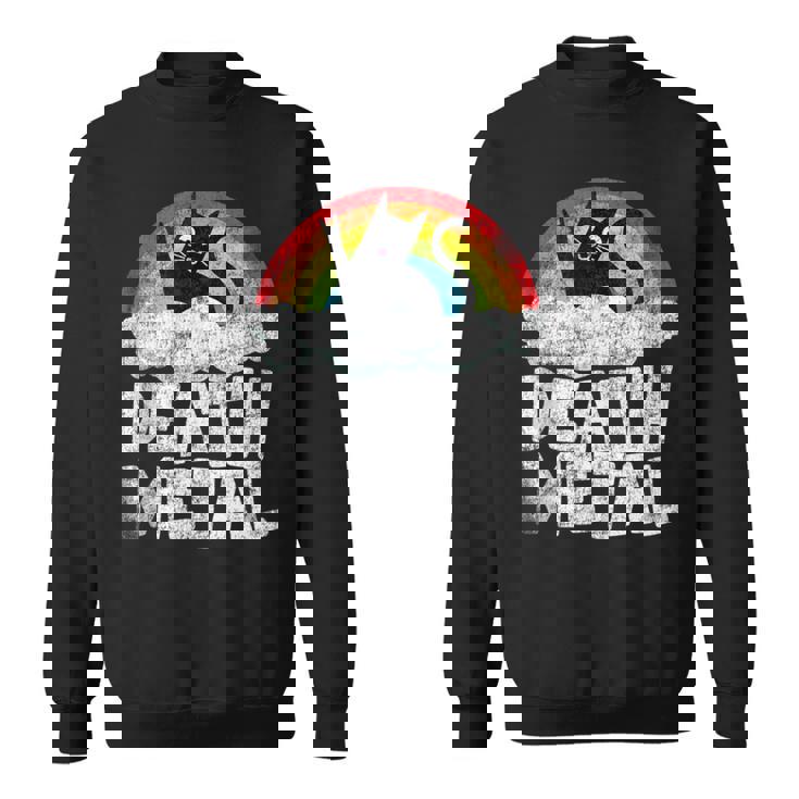 Death Metal Gato Retro Arco Iris Metalfan Heavy Metal Sin Mangas Camisa de entrenamiento