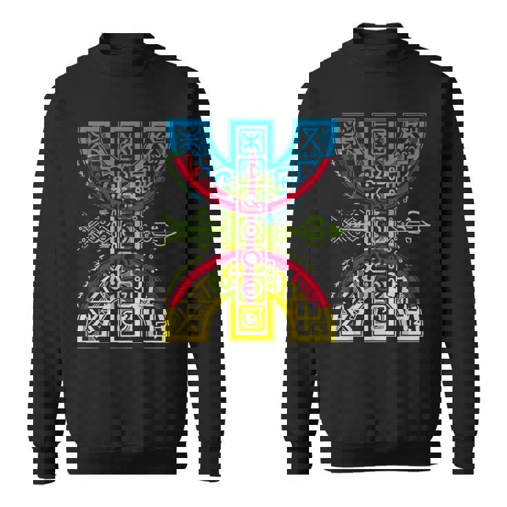 Drapeau Berbère Avec Symbole Amazigh Yaz Proud Tamazight People Sweater e