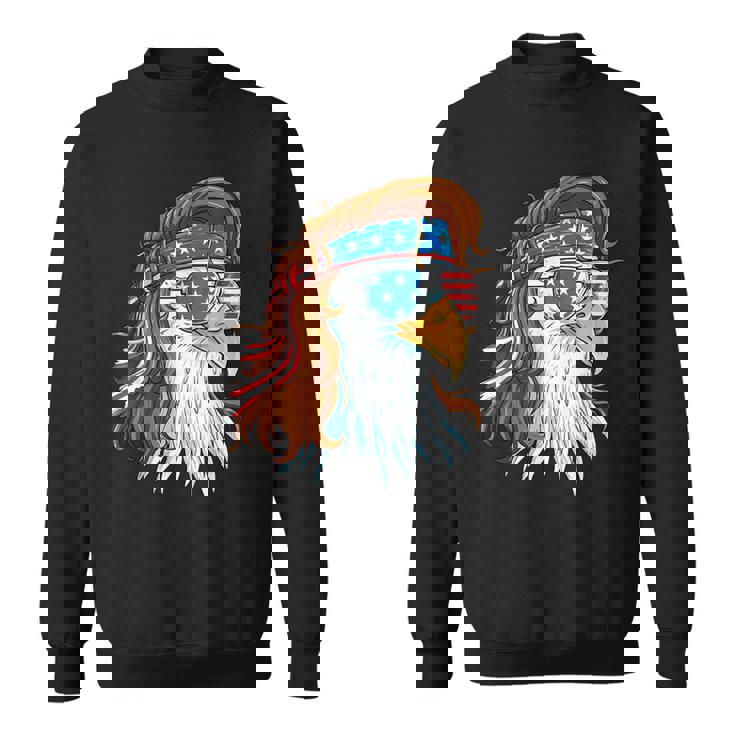 Eagle 4th Of July American Flag 4th July Mullet Patriotic Sweatshirt