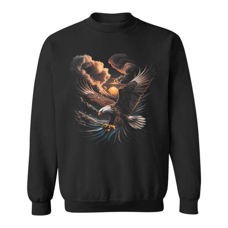 Eagle Bird Watching Wildlife American Pride Bald Eagle Usa Sweatshirt