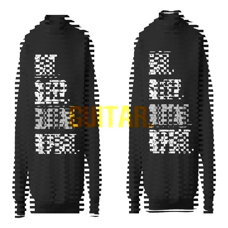 Eat Sleep Répétition De Guitare – Cadeau Pour Guitariste Et Amateur De Guitare Sweater e