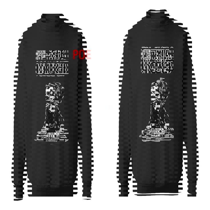 Edgar Allan Poe Dj Humor Literario Poe-Tential Unlocked Sin Mangas Camisa de entrenamiento