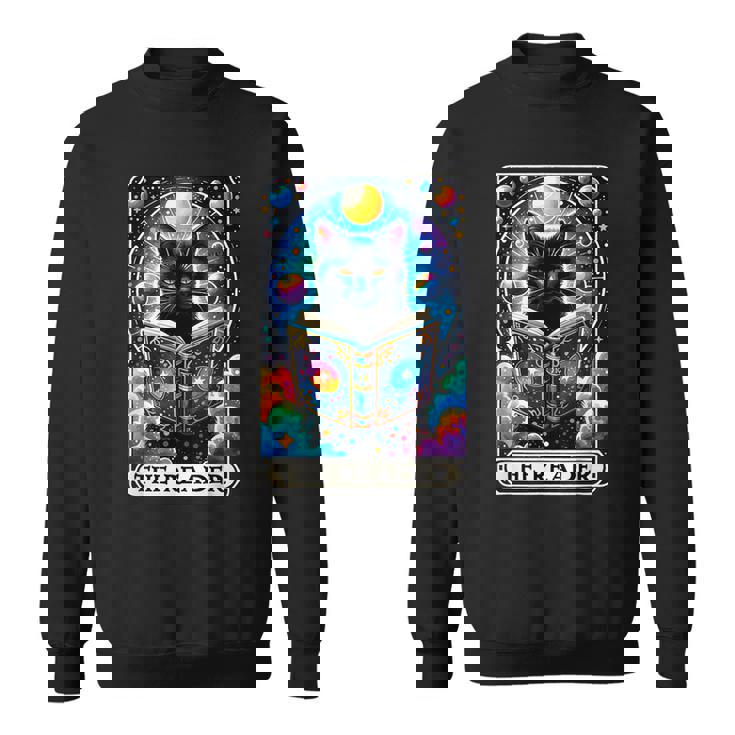 El Lector Tarot Card Cat Libros Amantes Camisa de entrenamiento