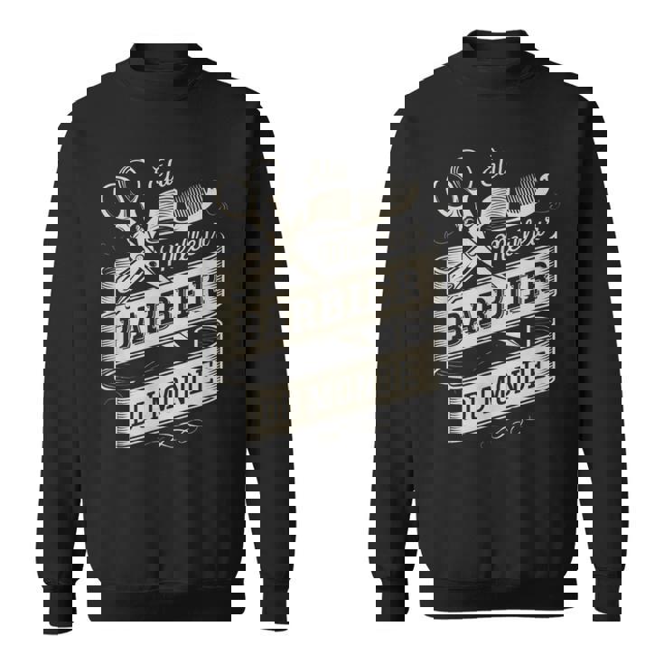 Élu Meilleur Barbier Du Monde Humour Coiffeur Cadeau Barbe Sweater e