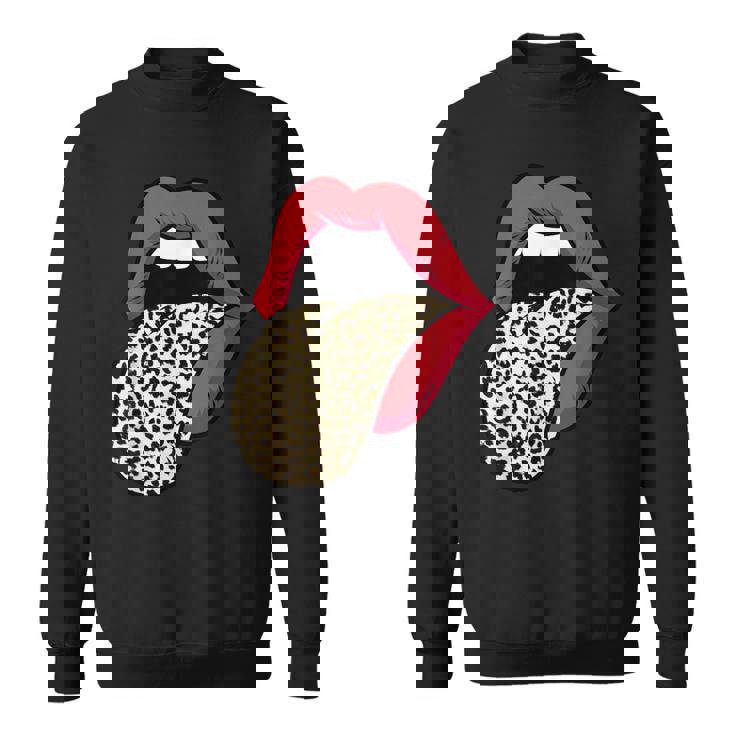 Estampado De Leopardo Labios Rojos Sexy Cheetah Leopard Print Labios Rojos Camisa de entrenamiento