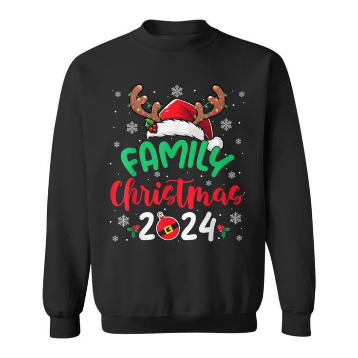 Family Christmas 2024 Santa Reindeer Matching Family Group Sweatshirt