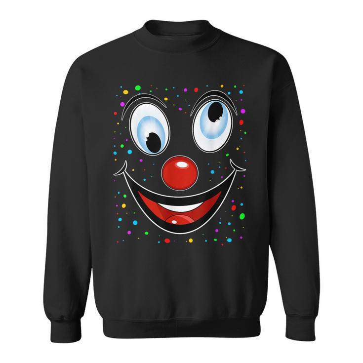 Fancy Dress Clown Face Outfit Clown Costume Carnival Sweatshirt