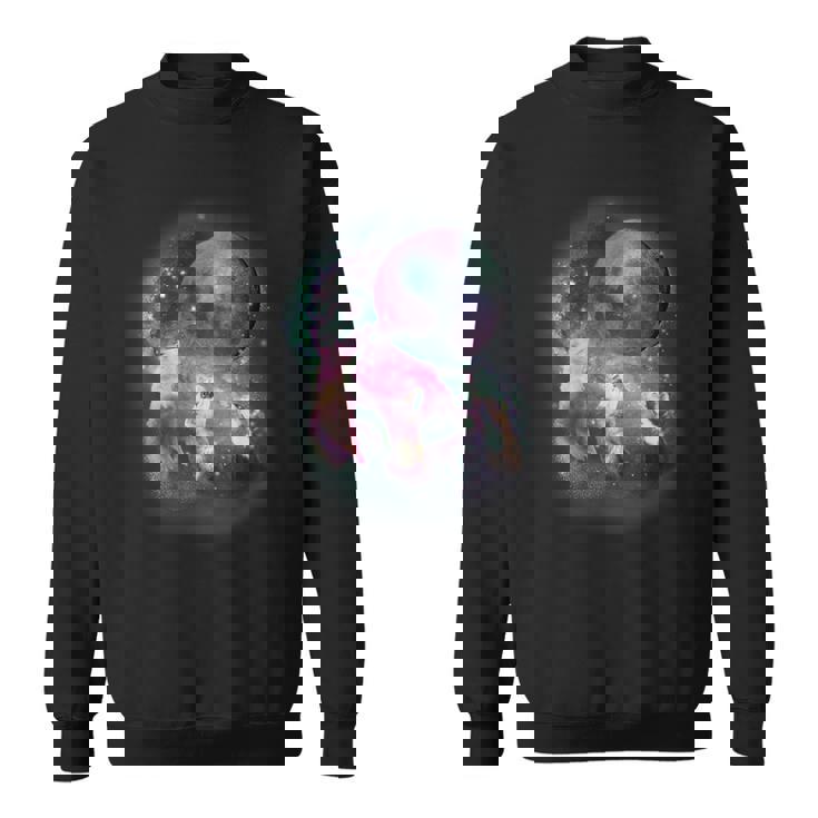 Ferret Howling at the Moon Sweatshirt - Fun Unisex Top