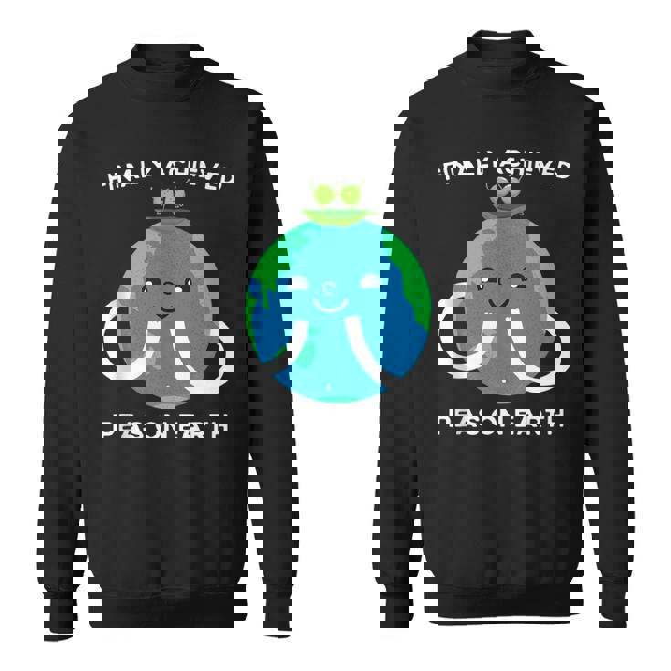 Finally World Peace On Earth Pun Achieved World Peas Tank Top Sweatshirt