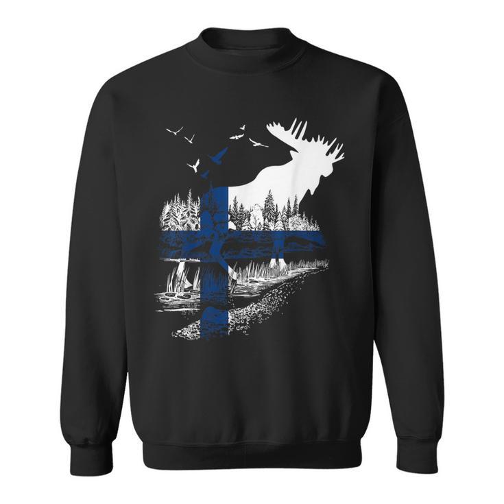 Finland Flag Elk Finland Sweatshirt