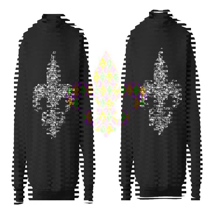 Fleur De Lis Mardi Gras Symbol Louisiana Carnival New Orlean Sweatshirt