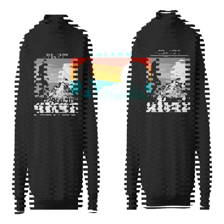 Folsom California Retro 80S Bigfoot Mountains Sweater e