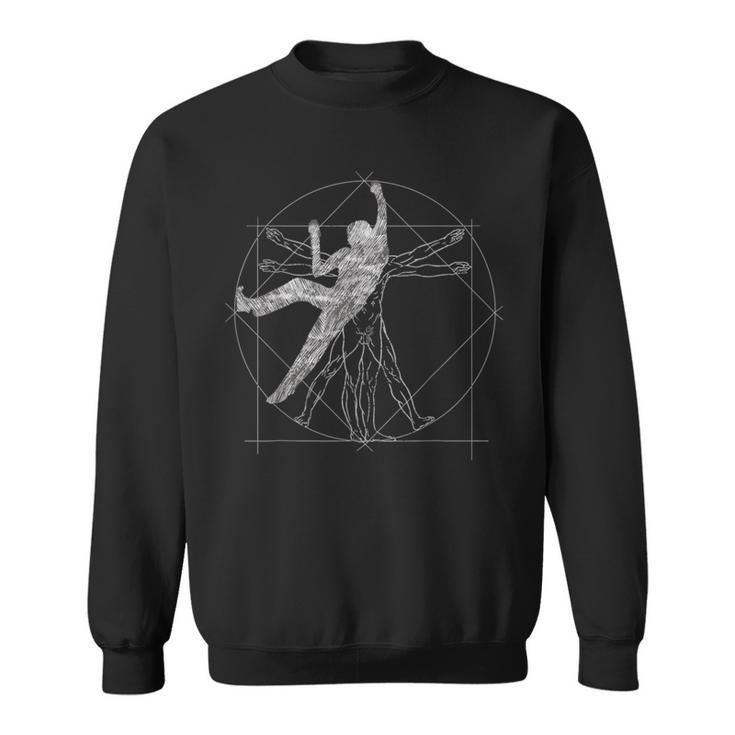 Freeclimberitruvian Man Climbing Bouldering Sweatshirt