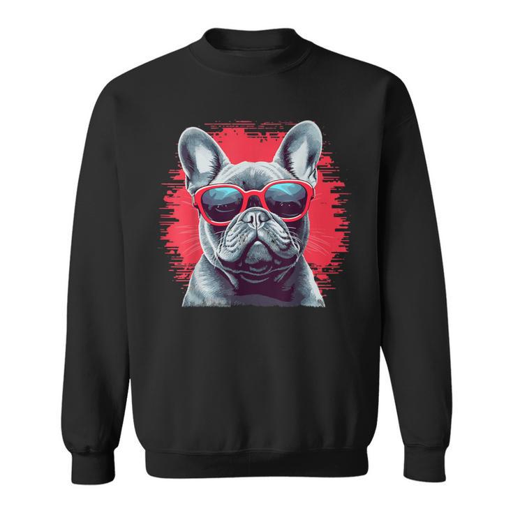 French Bulldog With Sunglasses Sweatshirt