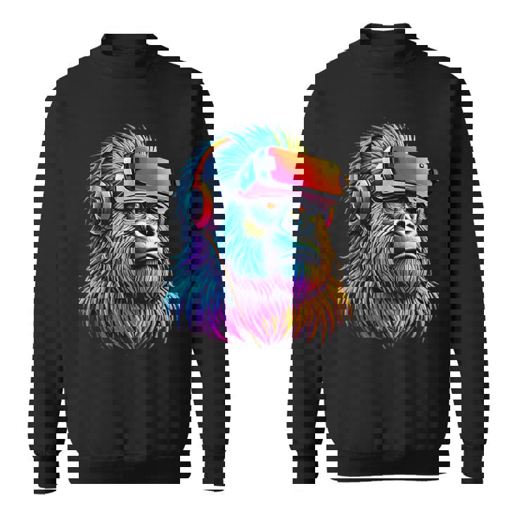 Gorilla Vr Playing Tag Boys Adult Gorilla Vr Gamer Sweatshirt