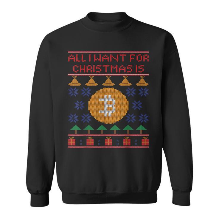 Ugly Christmas Bitcoin Short Sleeve Sweatshirt