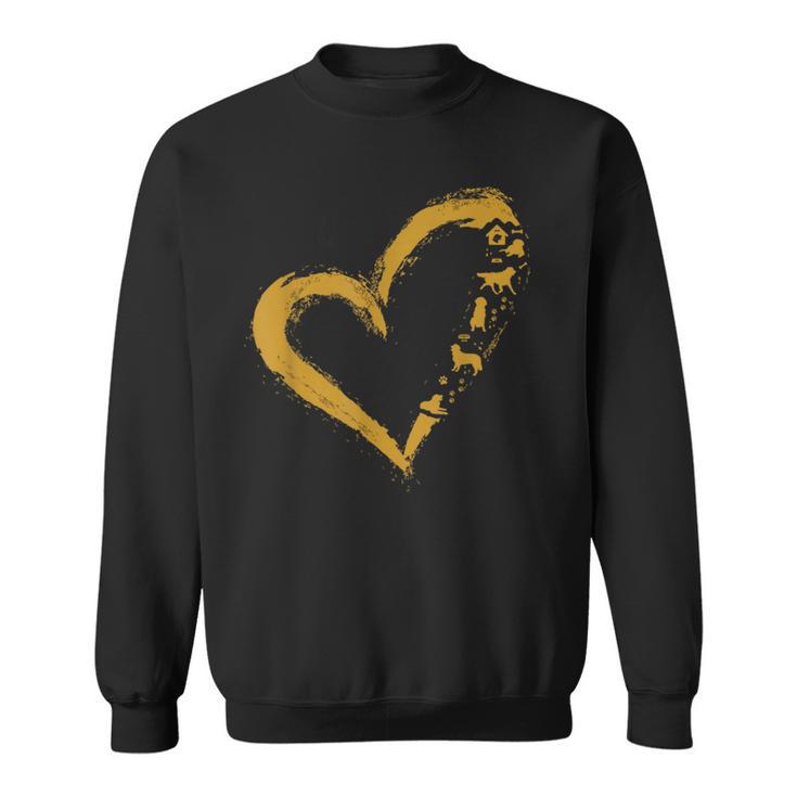 Golden Retriever Gold Dog Heart Shape Golden Dog Lover Sweatshirt