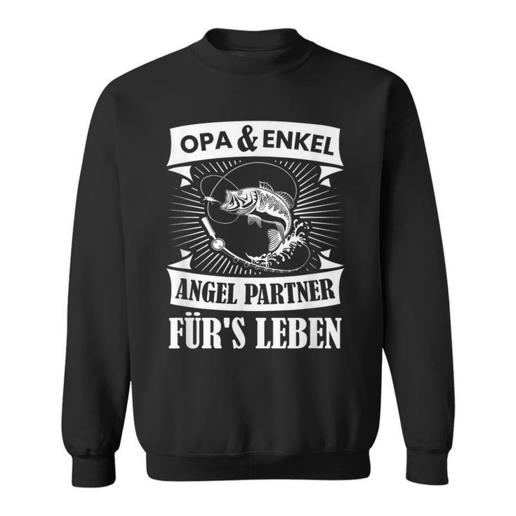 Grandpa And Grandson Angel Partner Fishing Partner Father's Day Sweatshirt