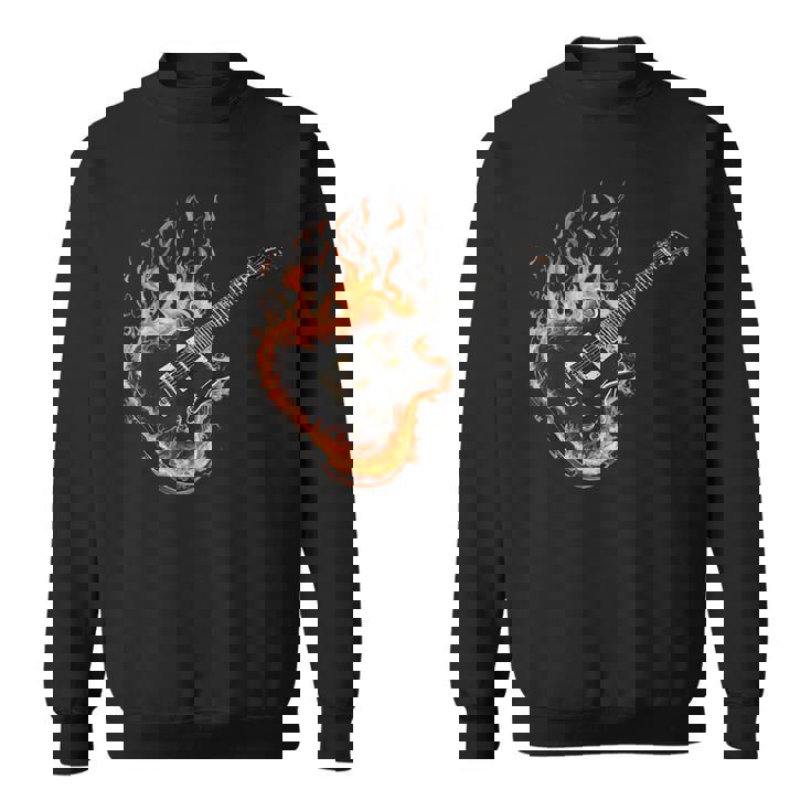 Guitarras Dibujo Guitarrista Ardiente Guitarra Guitarra Eléctrica Camisa de entrenamiento