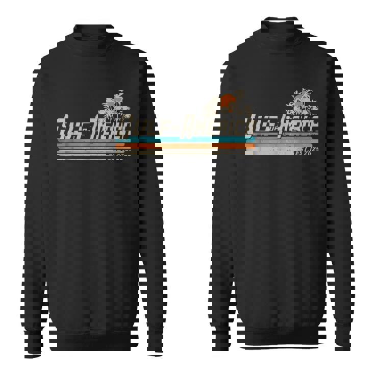 Gulf Of Us America Est 2025 Retro Vintage Beach Sweatshirt