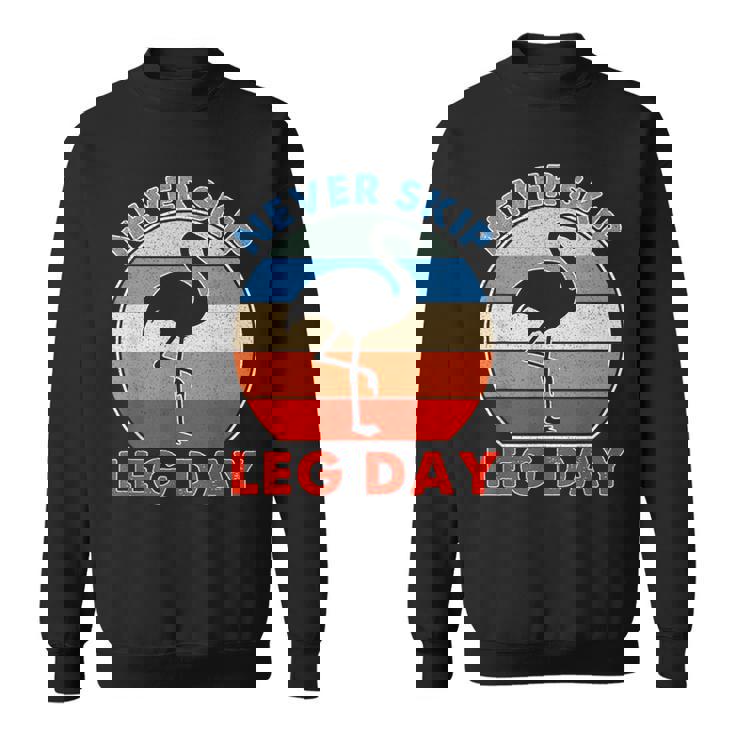 Gym Vintage Never Skip Leg Day Sweatshirt