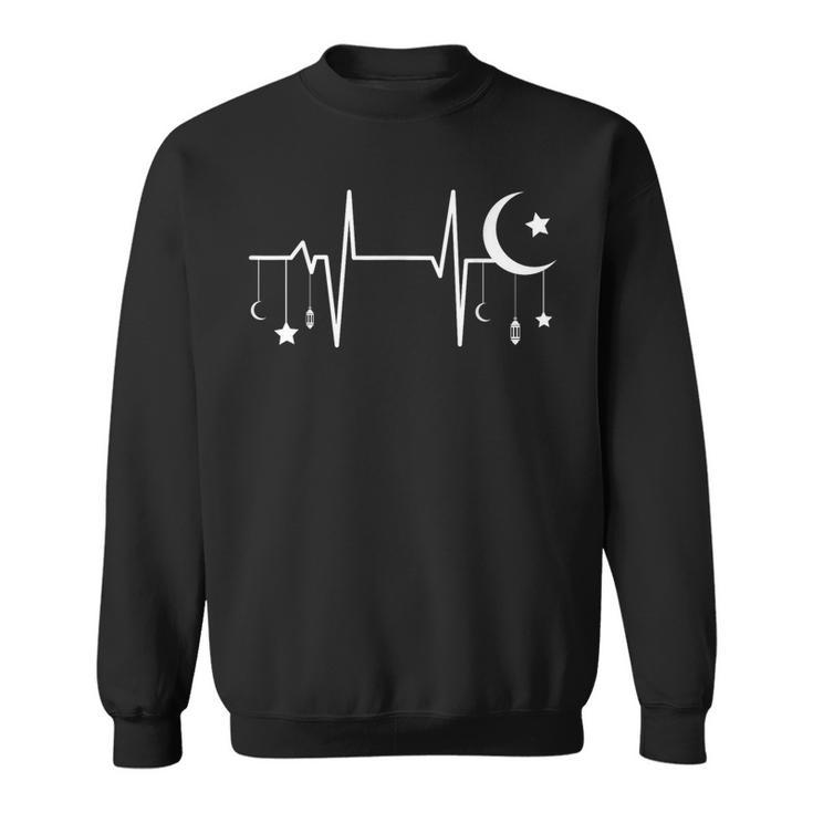 Heartbeat Of Faith – Islamic Crescent And Lantern Sweatshirt